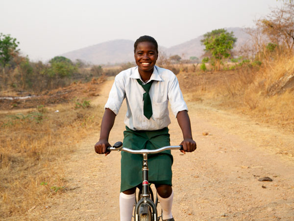 Ethel with her buffalo bike