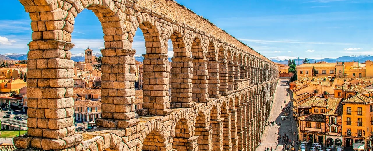 Aqueduct on history cycling holiday