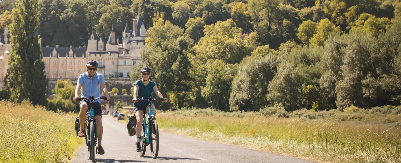 Couple on a Cycling Holiday in the Loire